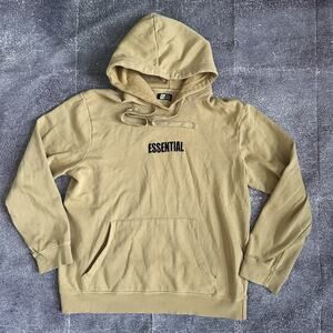 Men's Tilly Lira Crtv Scty Mustard Yellow Black Essential Hoodie Sweatshirt Sz L